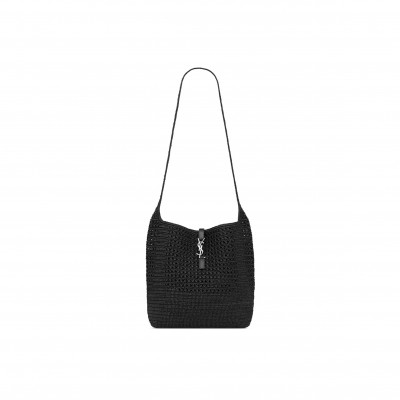 YSL LE 5 À 7 MEDIUM CROCHETED RAFFIA TOTE 778827GAAEN1000 (39*32*15cm)